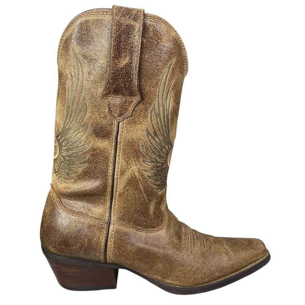 Durango Men’s Gambler Flying Guitar Brown Leather Cowboy Boot Size US 9